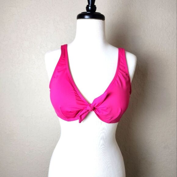 Kate Spade Bikini Set With Ties Swimsuit Rose Jam Size L - Picture 1 of 8